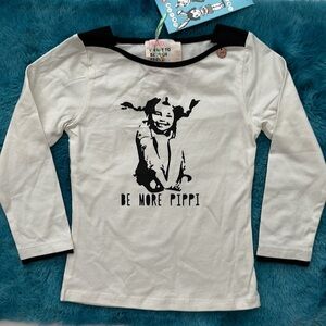 Mim-pi Toddler Girl Pippi Longstocking Graphic Tee Size 104 (4 years)